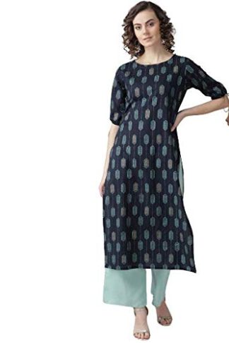 Women's Rayon Printed Kurta Palazzo set