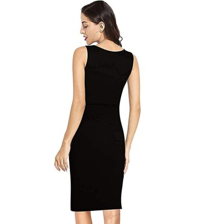 Women's Knee Length Bodycon Dress - Image 4