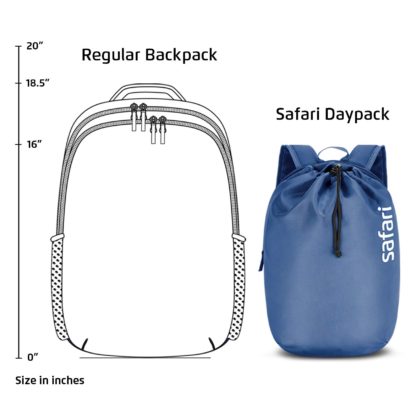 SAFARI 15 Ltrs Denim Blue Casual/School/College Backpack (DAYPACKNEO15CBDNB) - Image 3