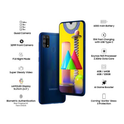 Samsung Galaxy M31 (Ocean Blue, 6GB RAM, 128GB Storage) - Image 2