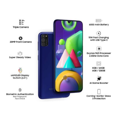 Samsung Galaxy M21 (Midnight Blue, 4GB RAM, 64GB Storage) - Image 2