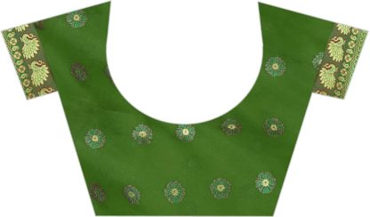 Women's Banarasi Cotton Silk Saree With Blouse Piece - Image 5