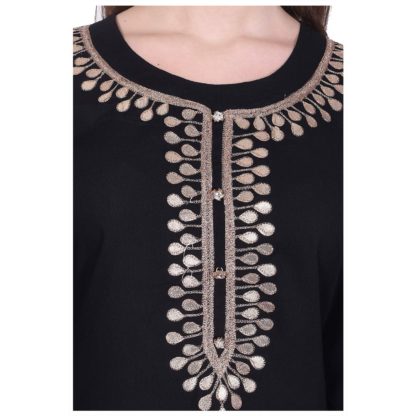 Women's Rayon Straight Gotta Work Black Kurti With Palazzo - Image 5