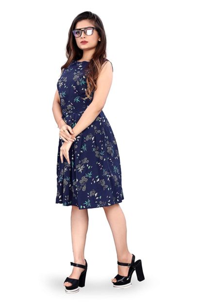 Beautiful Printed Knee Length Dress for Women - Image 4