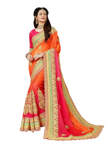 Women's Chiffon Saree with Blouse Piece - Image 2