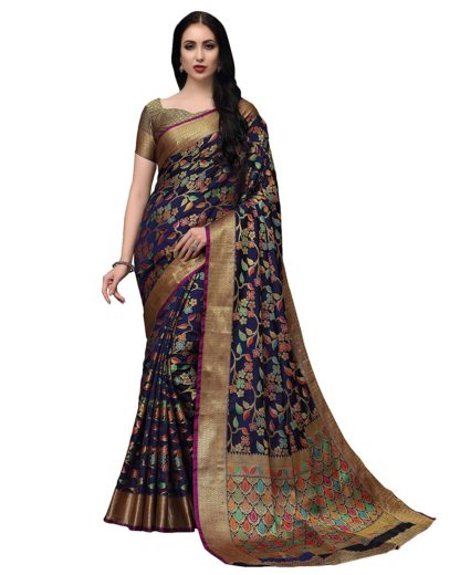 Kanchipuram Art Silk Saree With Blouse Piece