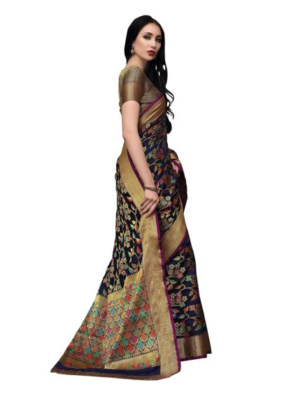Kanchipuram Art Silk Saree With Blouse Piece - Image 5