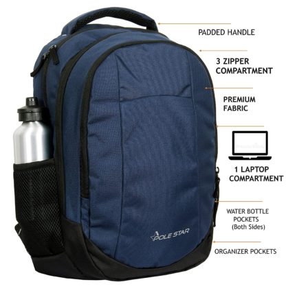 POLESTAR"Noble Blue 32 Ltrs Casual bagpack/School Bag/Laptop Backpack - Image 8