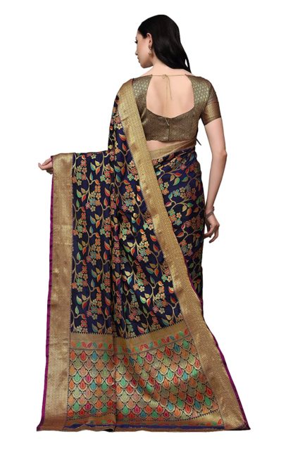 Kanchipuram Art Silk Saree With Blouse Piece - Image 6