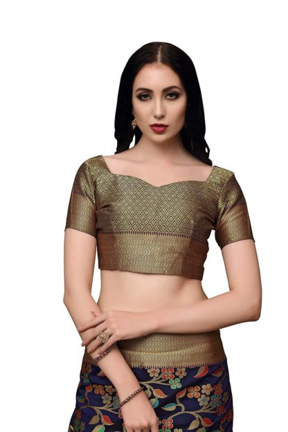Kanchipuram Art Silk Saree With Blouse Piece - Image 7