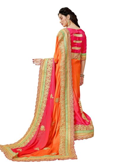 Women's Chiffon Saree with Blouse Piece - Image 9