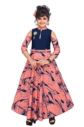 Girls Printed Gown