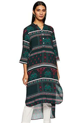Women's Rayon Printed Straight Kurti