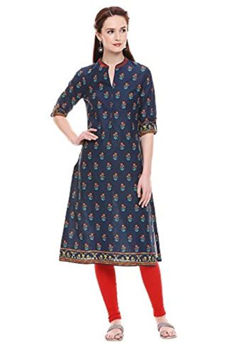Women's cotton Straight Kurta From BIBA