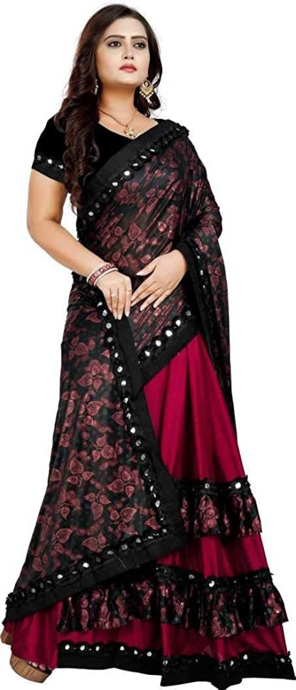 Women's Banglori Malai Saree with Blouse Piece - Image 5