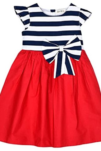 Girl’s Red Cotton A-line Dress (7-8 Years)