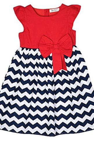 Girls Cotton A-line Dress (Multicolour_7-8 Years)