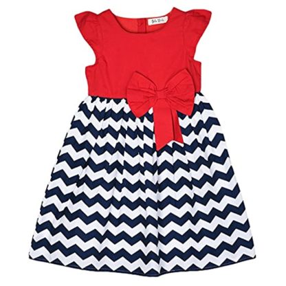 Girls Cotton A-line Dress (Multicolour_7-8 Years) - Image 2