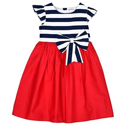 Girl's Red Cotton A-line Dress (7-8 Years) - Image 2