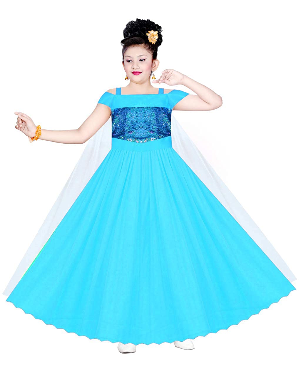 Buy Outtop(TM) 2-10 Years Girls Gown Dress, Kids Child Girls Sequin Lace  Princess Pageant Gown Christmas Party Wedding Dress Green at Amazon.in