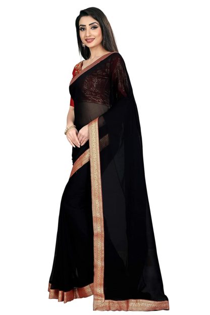 Women's Chiffon Saree with Blouse Piece - Image 3