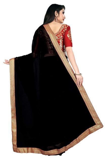 Women's Chiffon Saree with Blouse Piece - Image 4