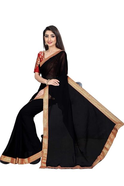 Women's Chiffon Saree with Blouse Piece - Image 5