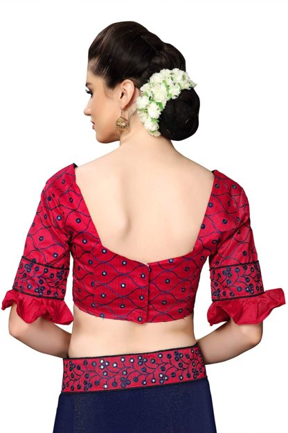 Cotton Silk Embroidery Lace Border Saree with Blouse Piece - Image 6
