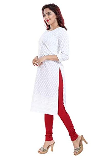 Chikankari Kurti for Women of Cotton Fabric for Formal/Casual wear - Image 2