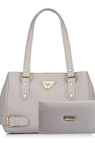 Grey Women's Handbag With Clutch by Fostelo