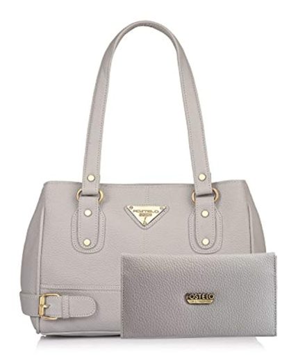 Grey Women's Handbag With Clutch by Fostelo