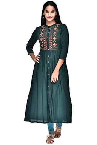 Women's Ethnic Rayon A-Line Kurta