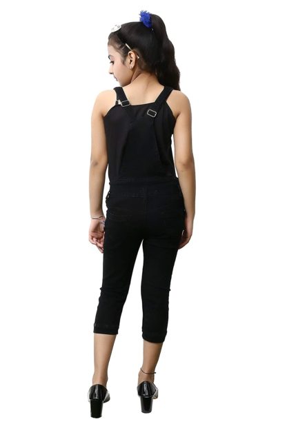 Girls Casual WEAR Slim FIT Stone Work Black Capri DANGRI