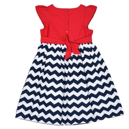 Girls Cotton A-line Dress (Multicolour_7-8 Years) - Image 3