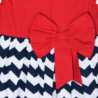Girls Cotton A-line Dress (Multicolour_7-8 Years) - Image 4