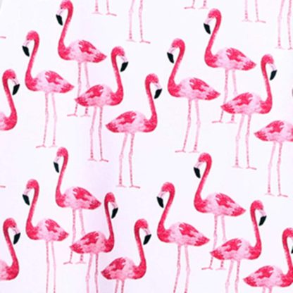 Girls Cotton Sleeveless Bird Printed Dress in Fuchsia Color - Image 4