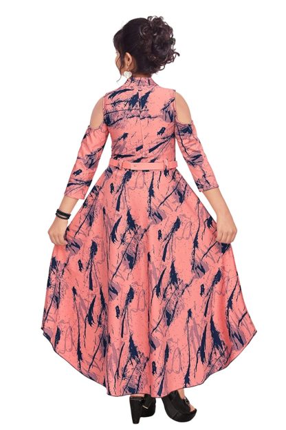 Girls Printed Gown - Image 3