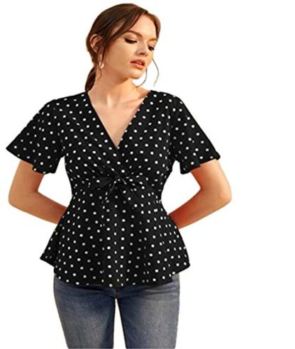 Women's Black Dot  Top - Image 2