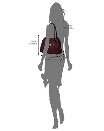 Fostelo Women's Jessy Stylish Maroon Handbag - Image 7