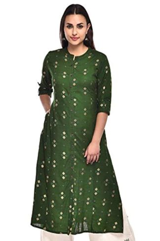 Women's Cotton Printed A-Line Kurta
