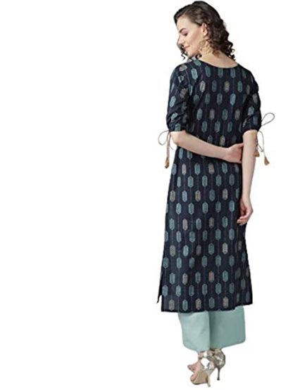 Women's Rayon Printed Kurta Palazzo set - Image 2