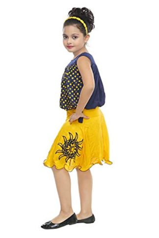 Girl's Cotton Sleeveless Knee Length Party Dress