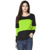 Women's Cotton Blend Round Neck Stripes Full Sleeves Top - Image 2