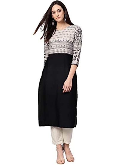 Women's crepe straight Kurta - Image 2