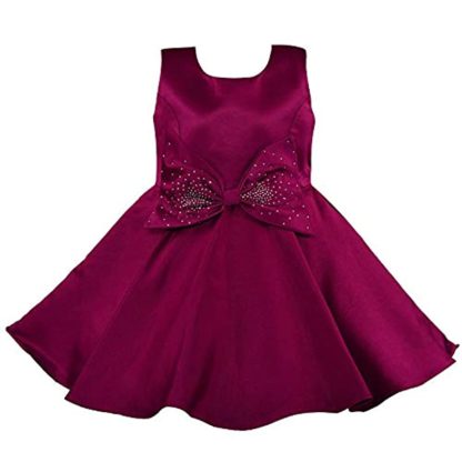 Baby Girls Satin Frock Birthday Dress for Girls - Image 2