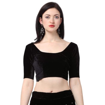 Black Velvet Lehenga Choli (Free Size) - Image 6