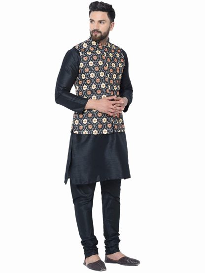 ABH Lifestyle Men's Kurta Pyjama & Nehru Jacket Set. - Image 5