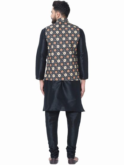ABH Lifestyle Men's Kurta Pyjama & Nehru Jacket Set. - Image 3