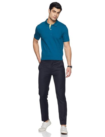 Men's Solid Regular fit Half Sleeve Polo T-shirt - Image 3
