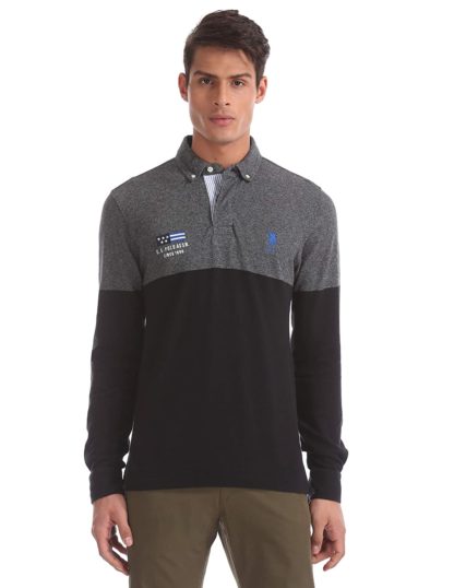 US Polo Association Men's Regular Polo Full Sleeve T-Shirt - Image 4